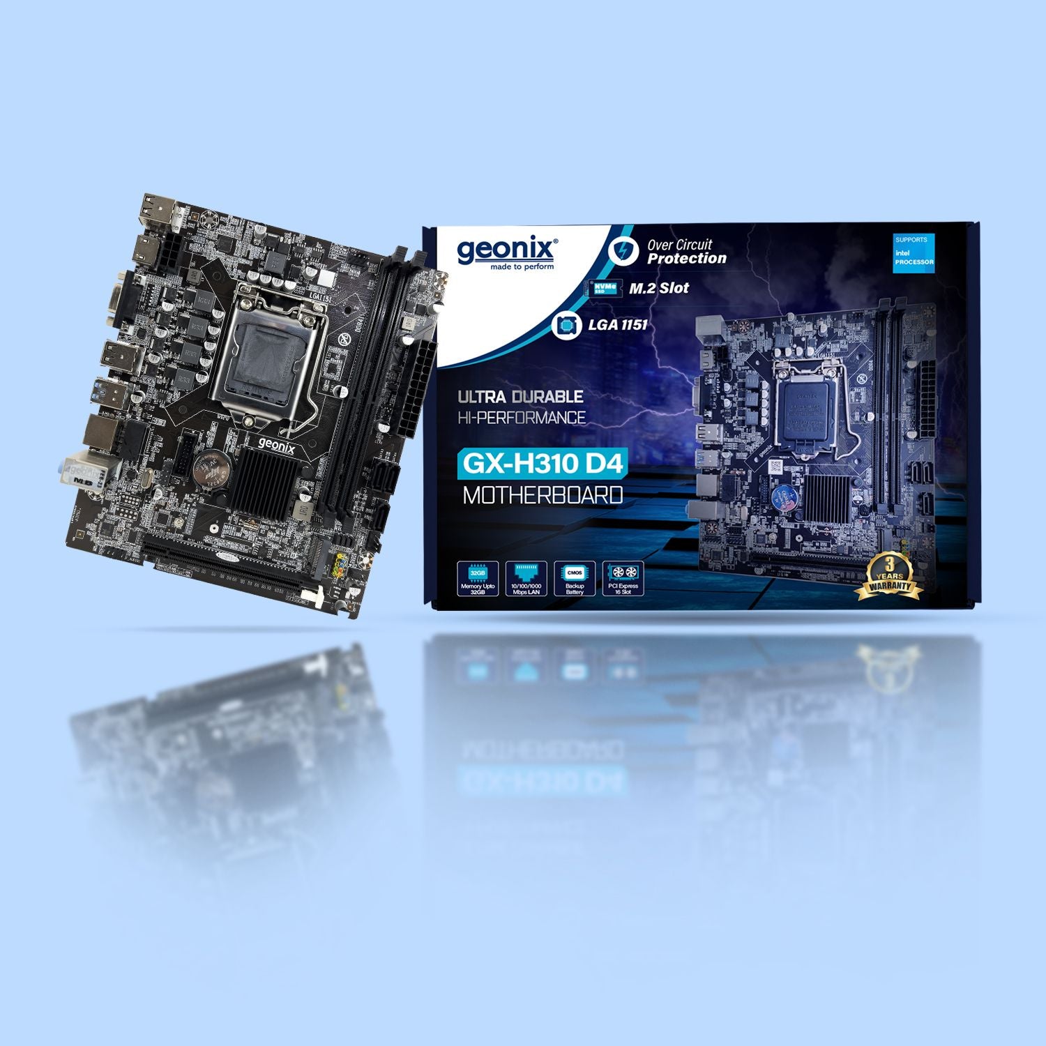 H310 D4: NVMe/M.2, LGA 1151, Intel/AMD – Geonix