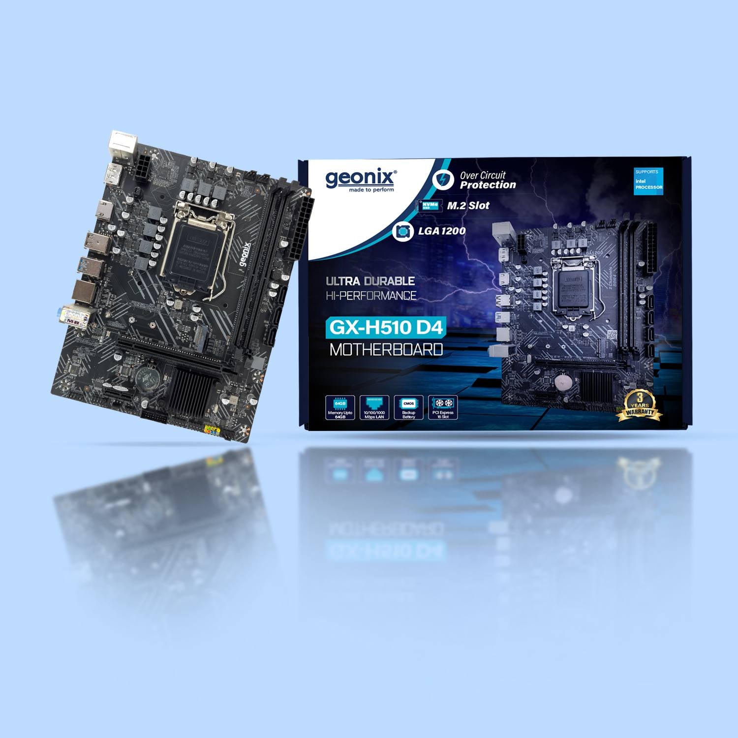 H510 D4 Motherboard with NVMe Slot