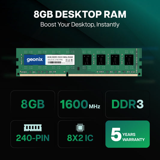 Geonix 8GB DDR3 1600MHz Desktop RAM