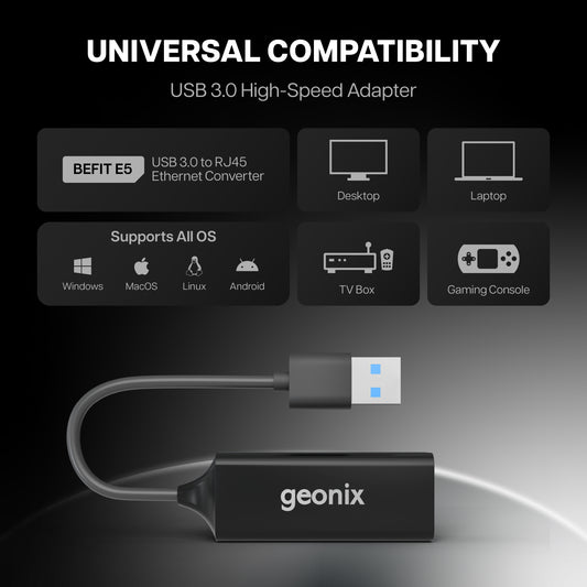 USB 3.0 to RJ45 Ethernet Converter Befit E5