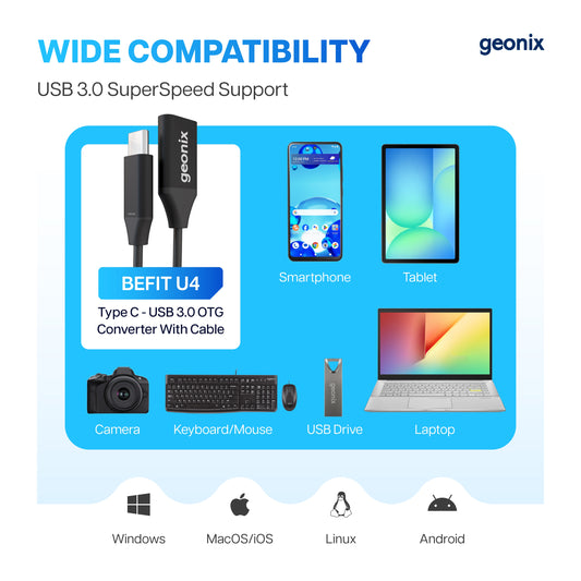 Type C to USB 3.0 OTG Converter Befit U4