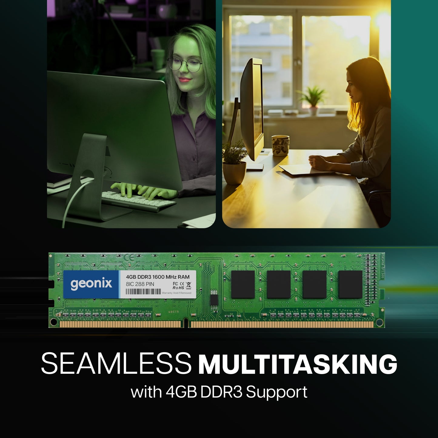 Geonix 4GB DDR3 1600MHz 8IC Desktop RAM