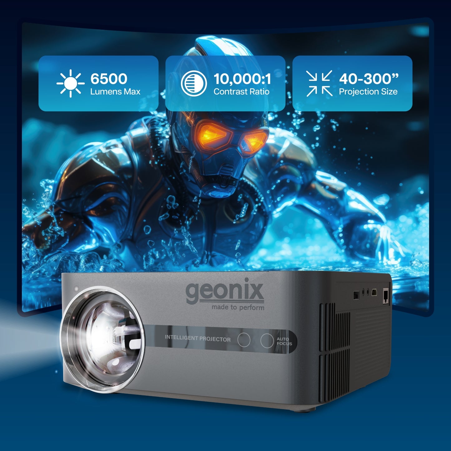 Portable Vista V8 Smart Projector 4K Full HD 1080P