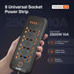 PowerSpan U8 with 8 Universal Socket & 4 USB 2 Type C Port (Black)