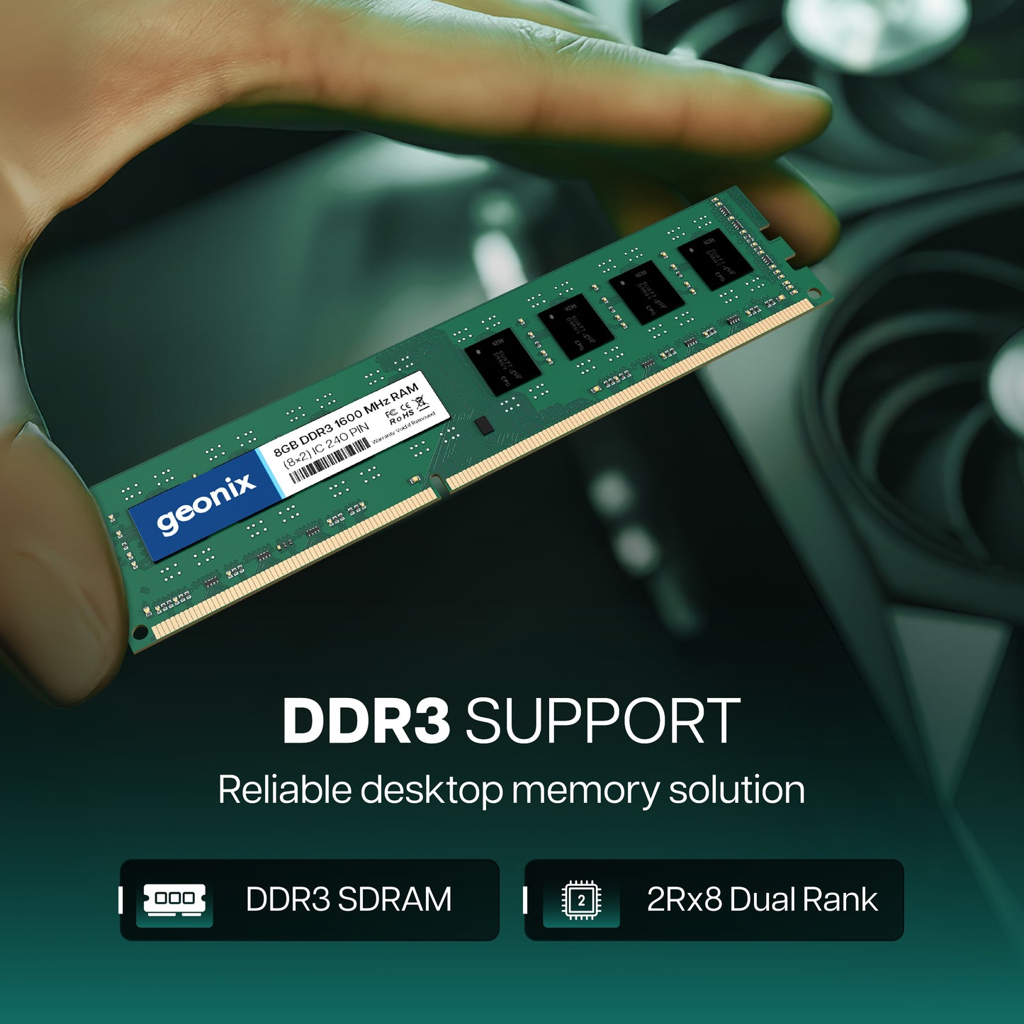 Geonix 8GB DDR3 1600MHz Desktop RAM