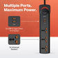 PowerSpan U3 with 3 Universal Socket & 2 USB 1 Type C Port (Black)