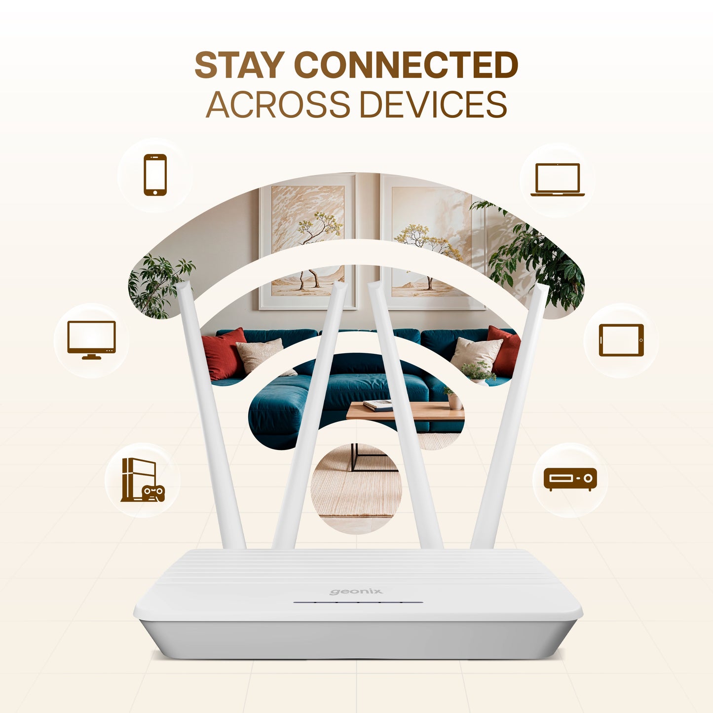 4 Antenna Wifi Router with 4G Sim Support