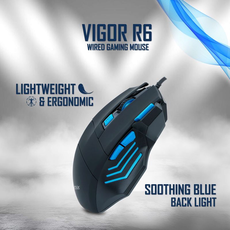 Vigor R6 Wired Gaming Mouse with 3600 DPI – Geonix