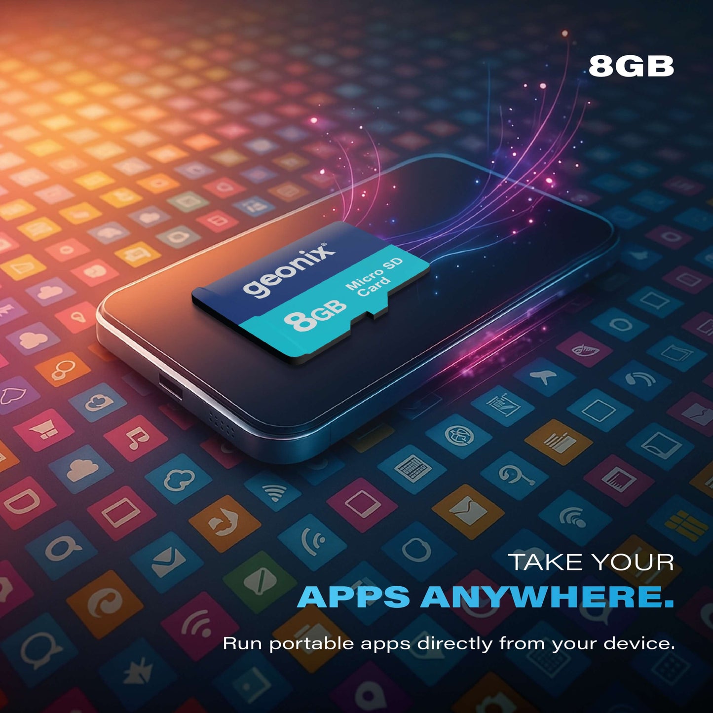 Geonix 8GB micro SD Memory Card