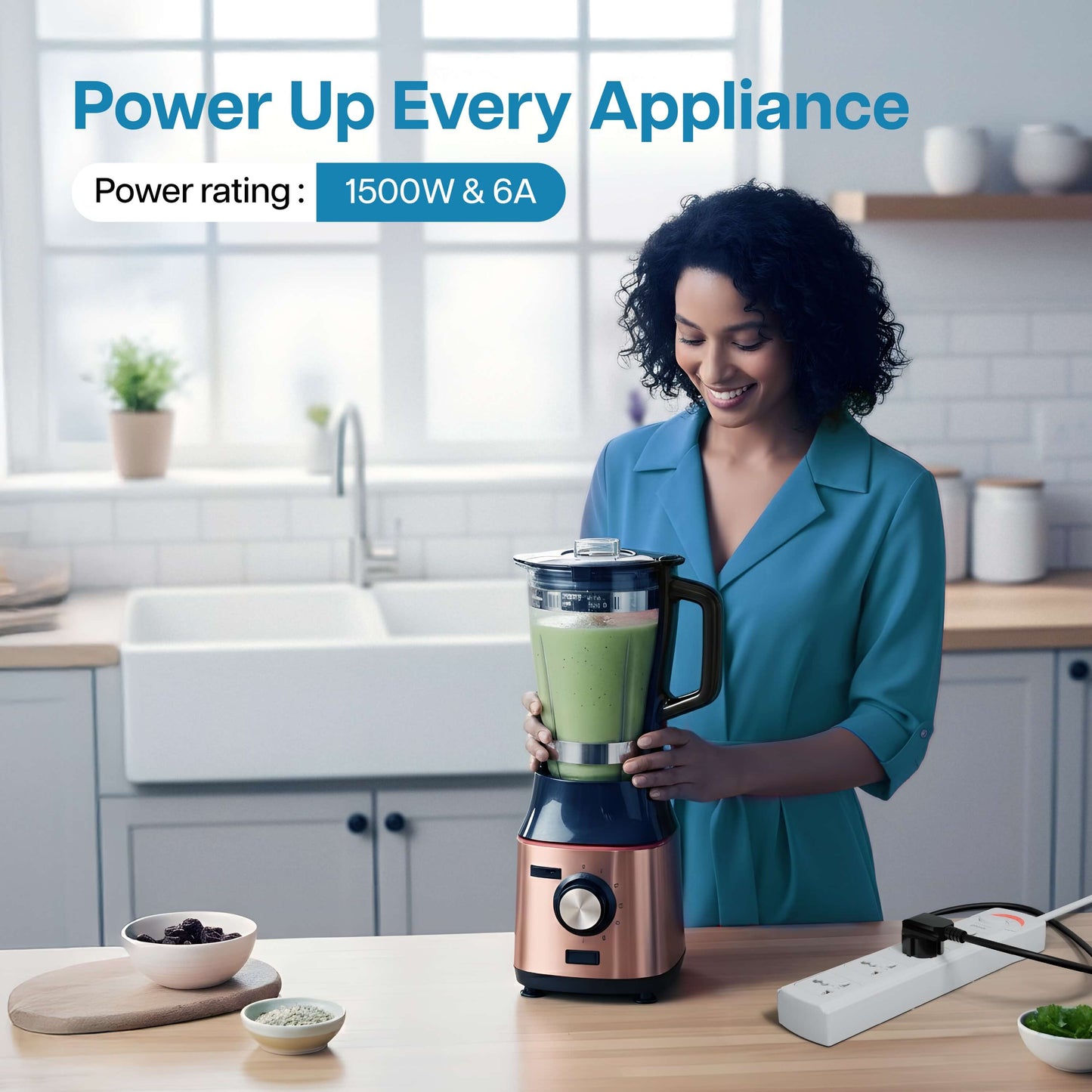 PowerSpan S4 Extension Board with 4 Universal Sockets (White)