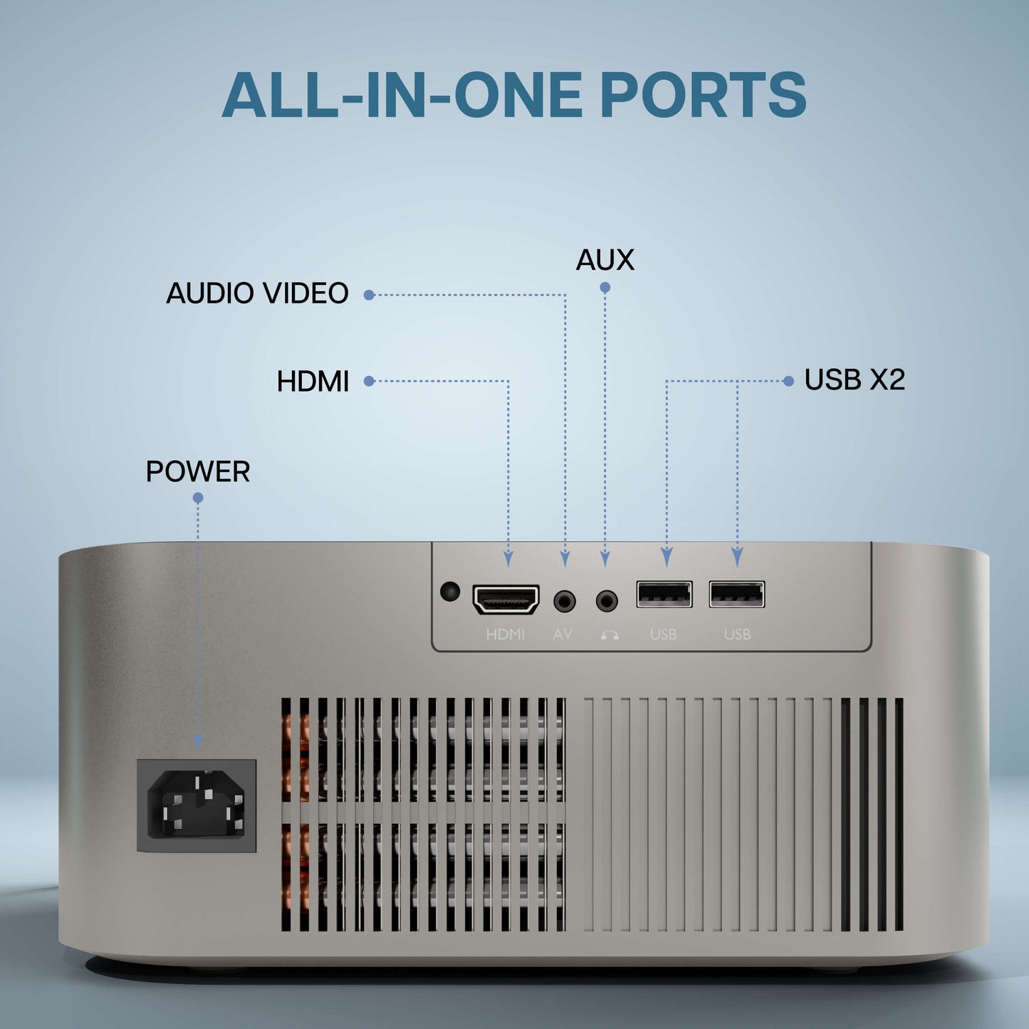 Portable Vista V10 Smart Projector 4K Full HD 1080P