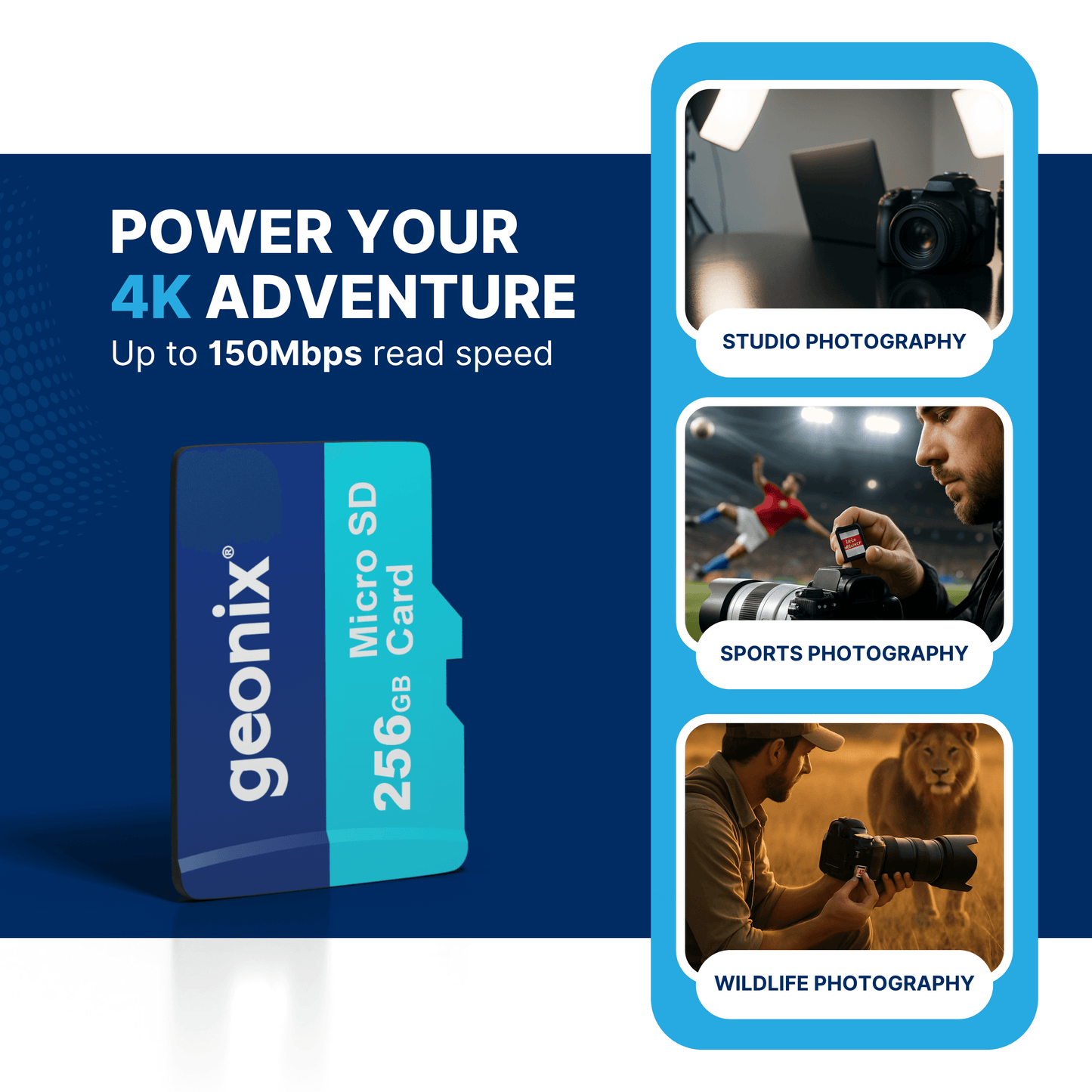 Geonix 256GB micro SD Memory Card