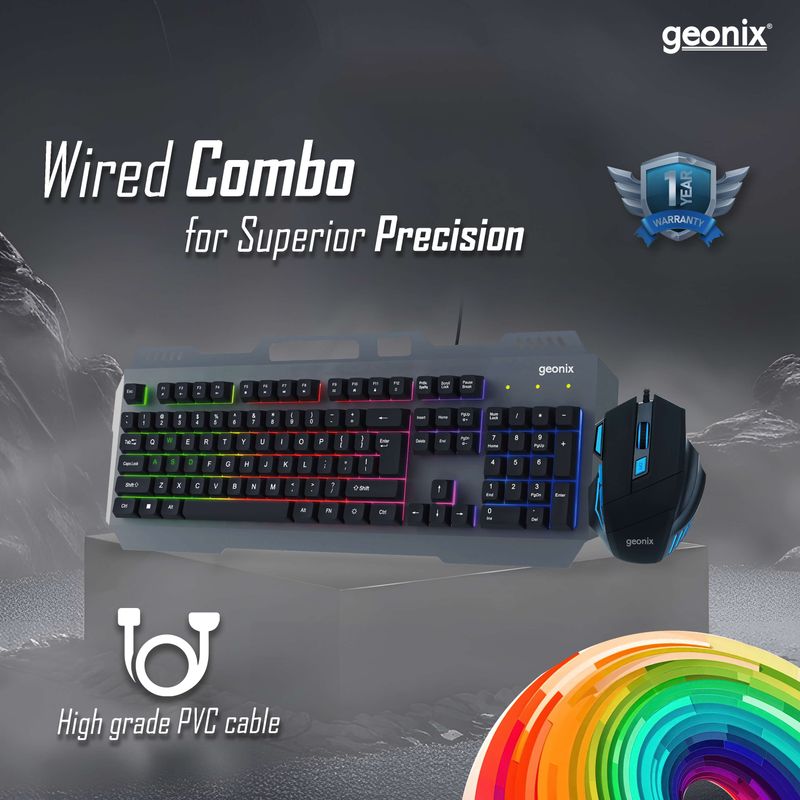 Cruiser CX1 Wired Keyboard and Mouse Gaming Combo – Geonix