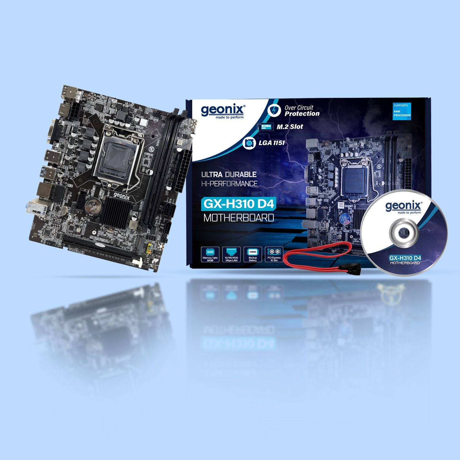 H310 D4: NVMe/M.2, LGA 1151, Intel/AMD – Geonix
