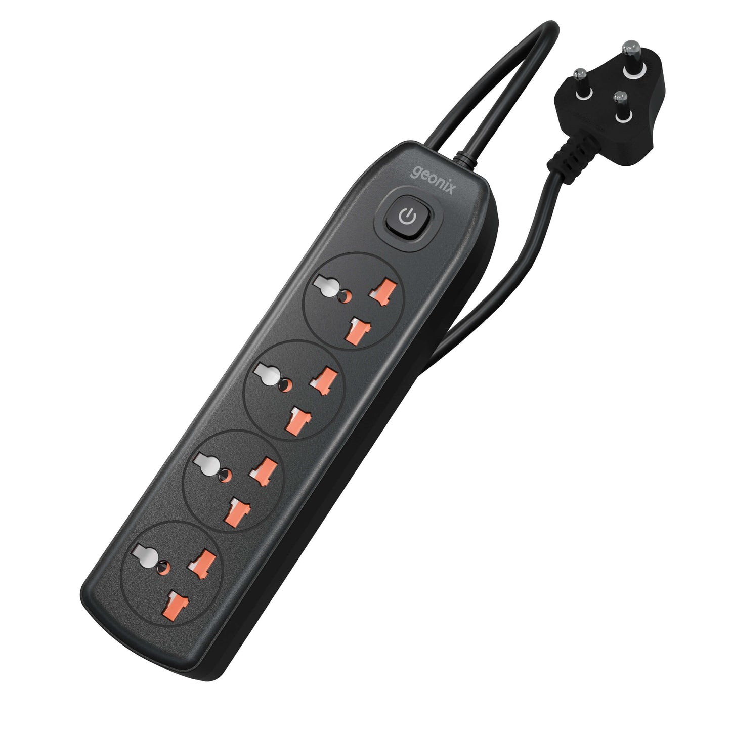 PowerSpan S4 PRO Extension Board with 4 Universal Sockets (Black)