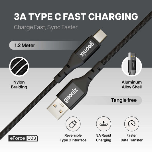 eForce C03 3A Type-C Fast Charging Cable