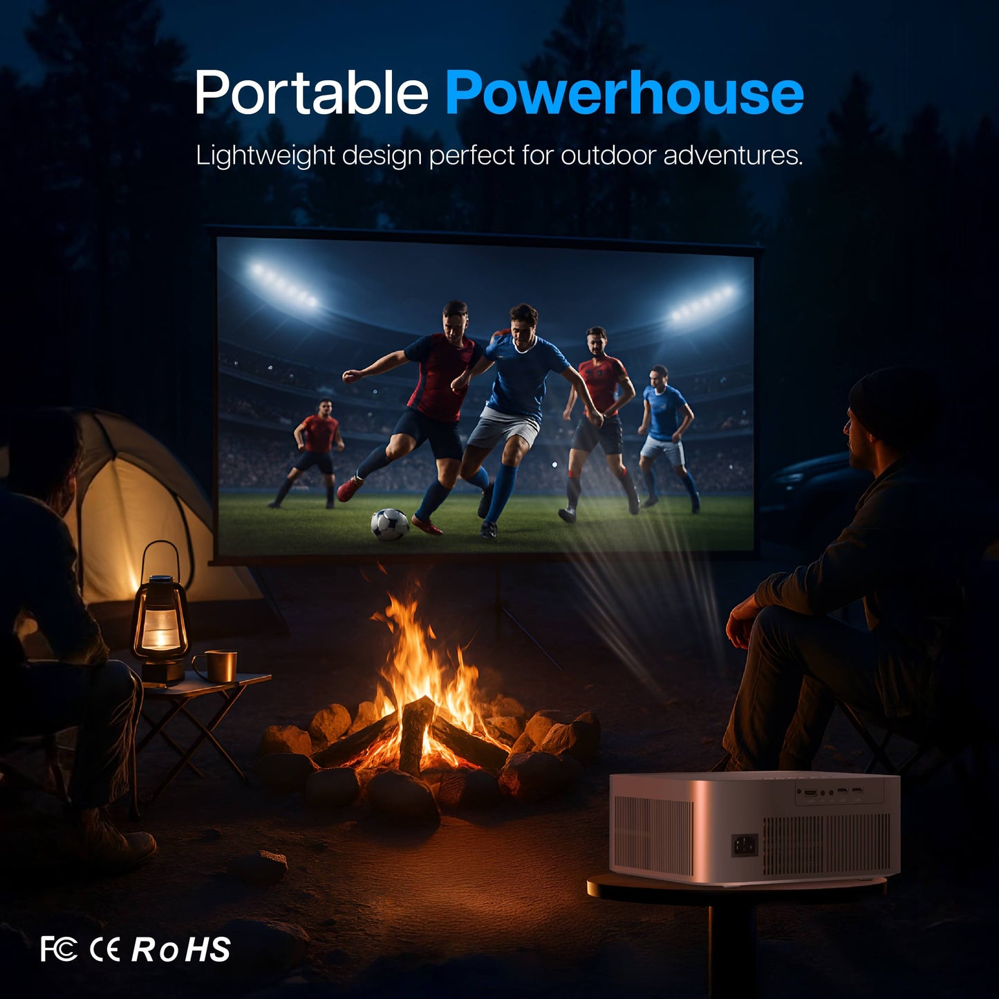 Portable Vista V10 Smart Projector 4K Full HD 1080P