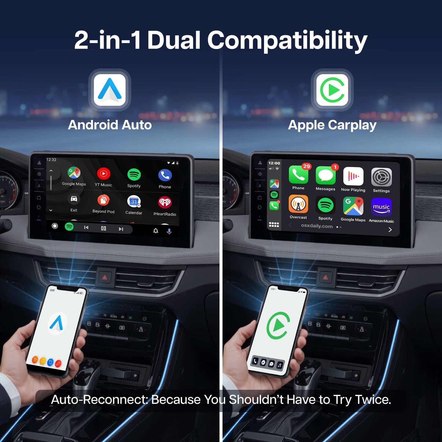 DashPlay 2-in-1 Wireless Car Receiver