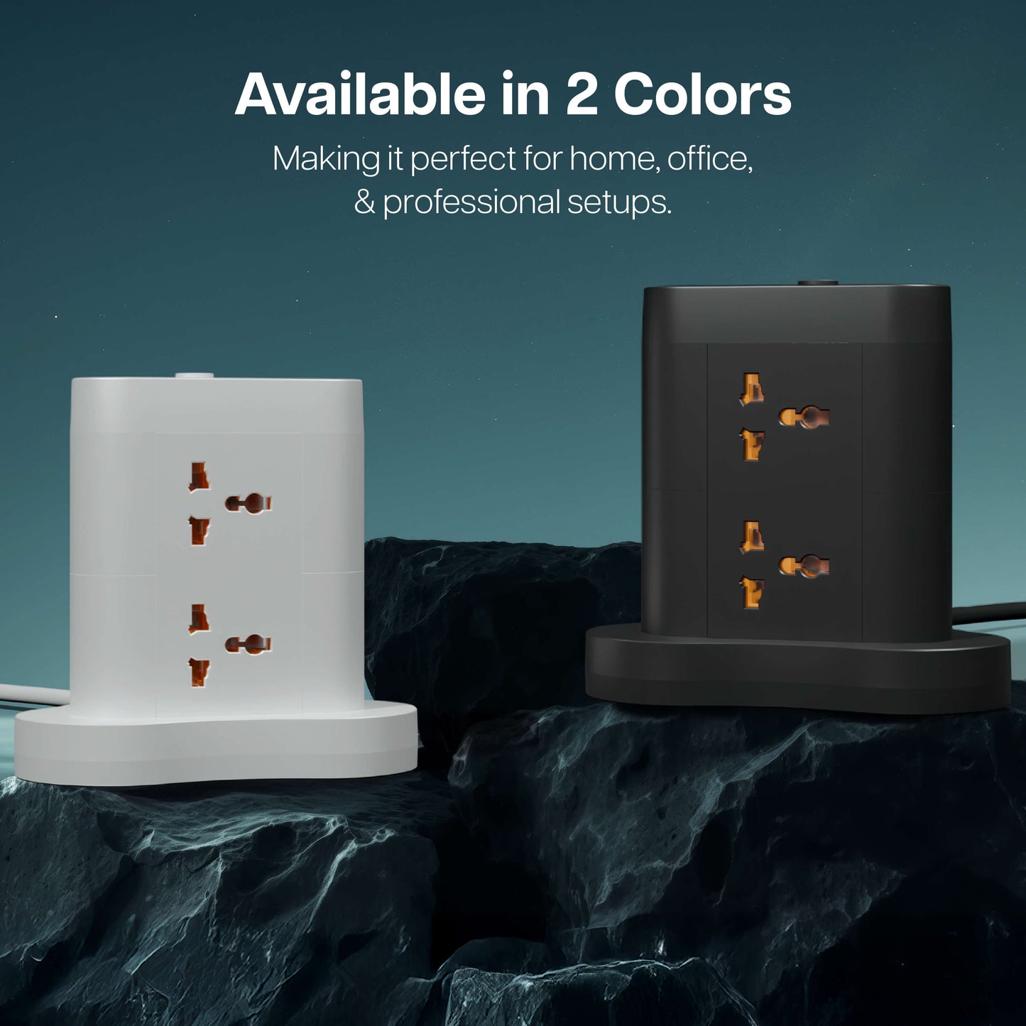 PowerSpan Fort with 6 Universal Socket & 2 USB 1 Type C Port (White)
