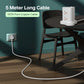 PowerSpan Fort with 6 Universal Socket & 2 USB 1 Type C Port (White)