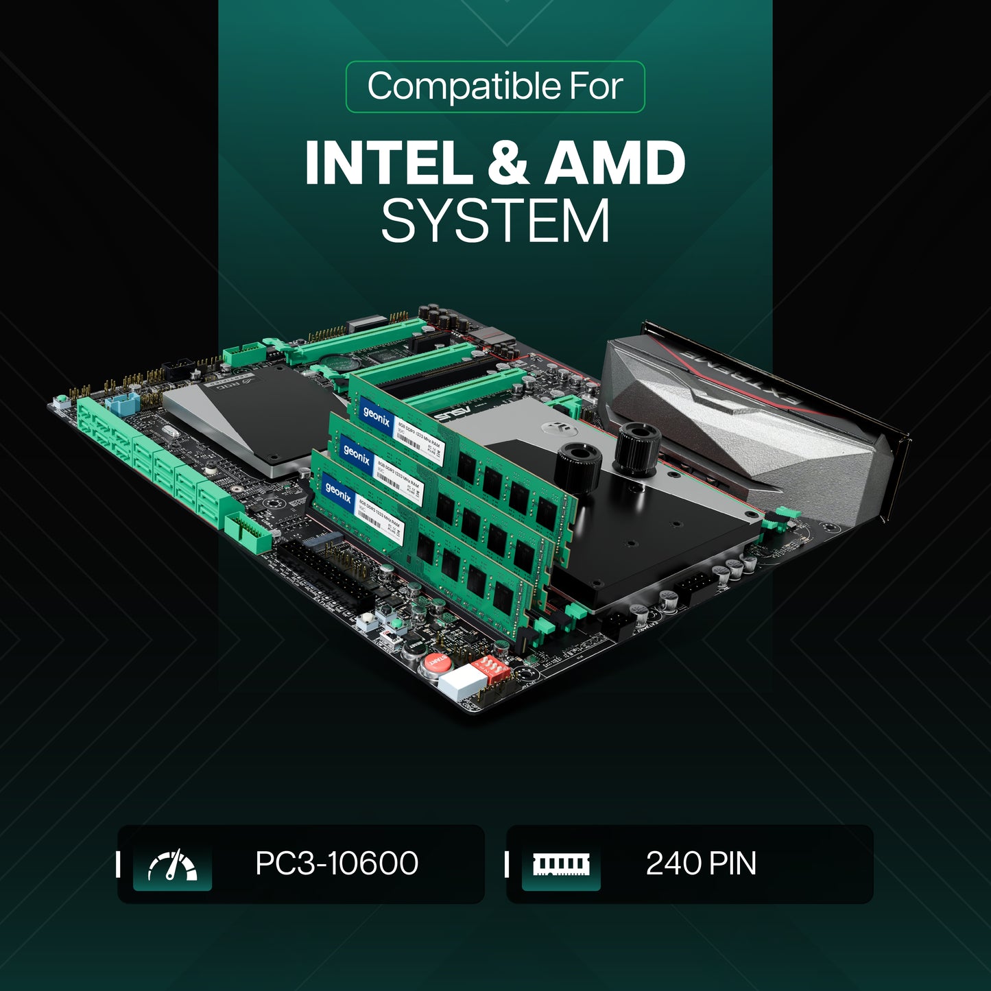 Geonix 8GB DDR3 1333MHz 16IC Desktop RAM