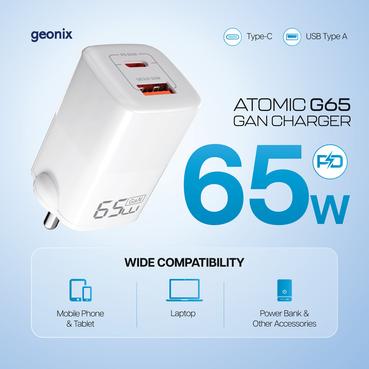 Atomic G65 GaN Charger