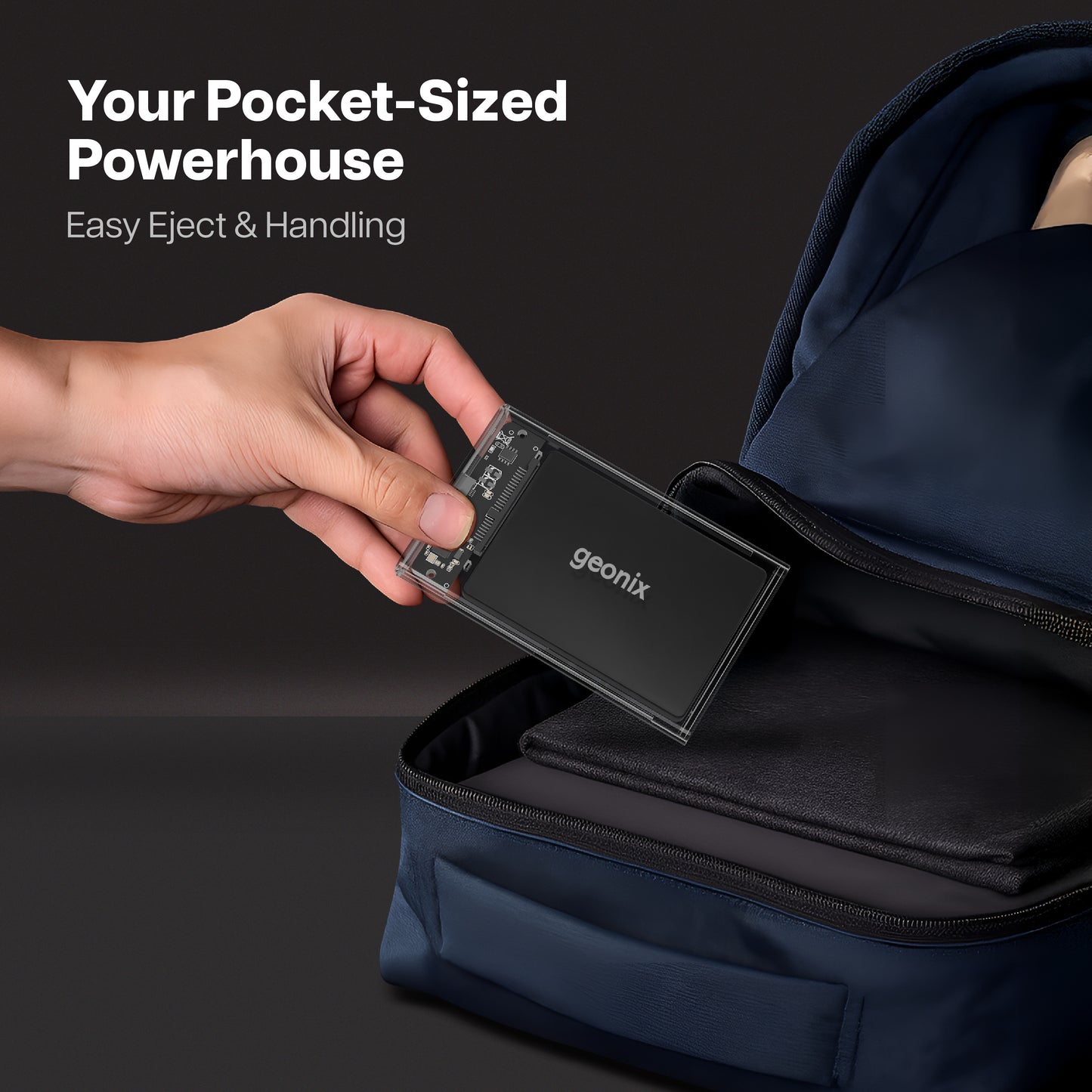 Lucid L1 2.5 Inch Transparent SATA SSD Enclosure