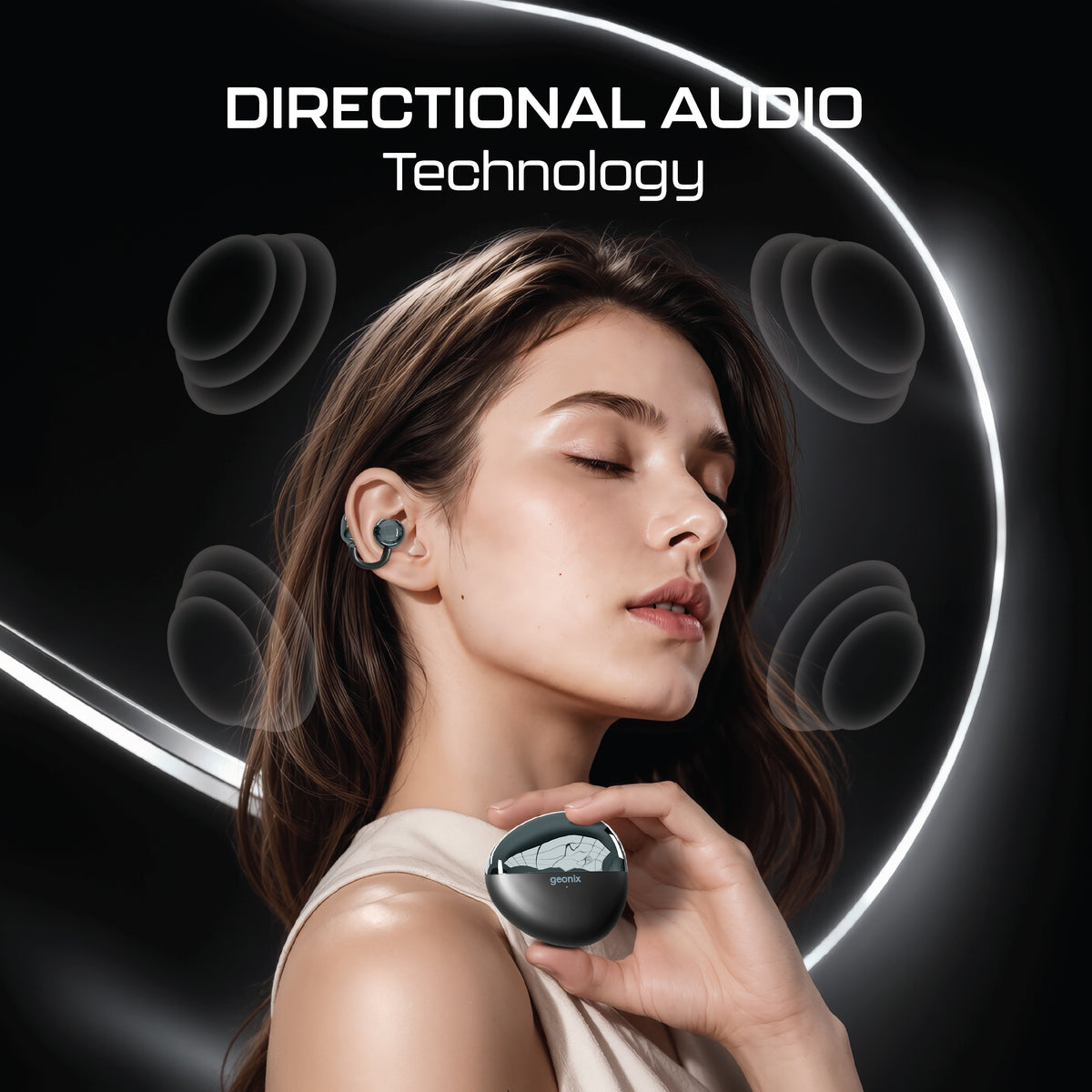 Zingpods Clip OWS Earbuds Black