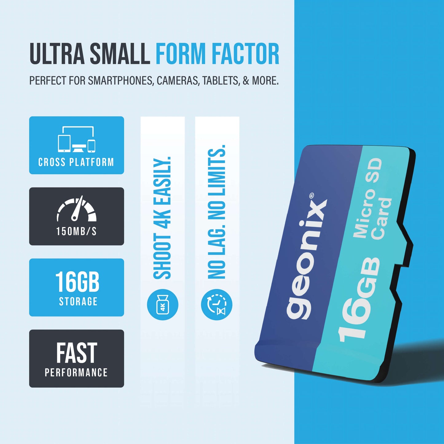 Geonix 16GB micro SD Memory Card