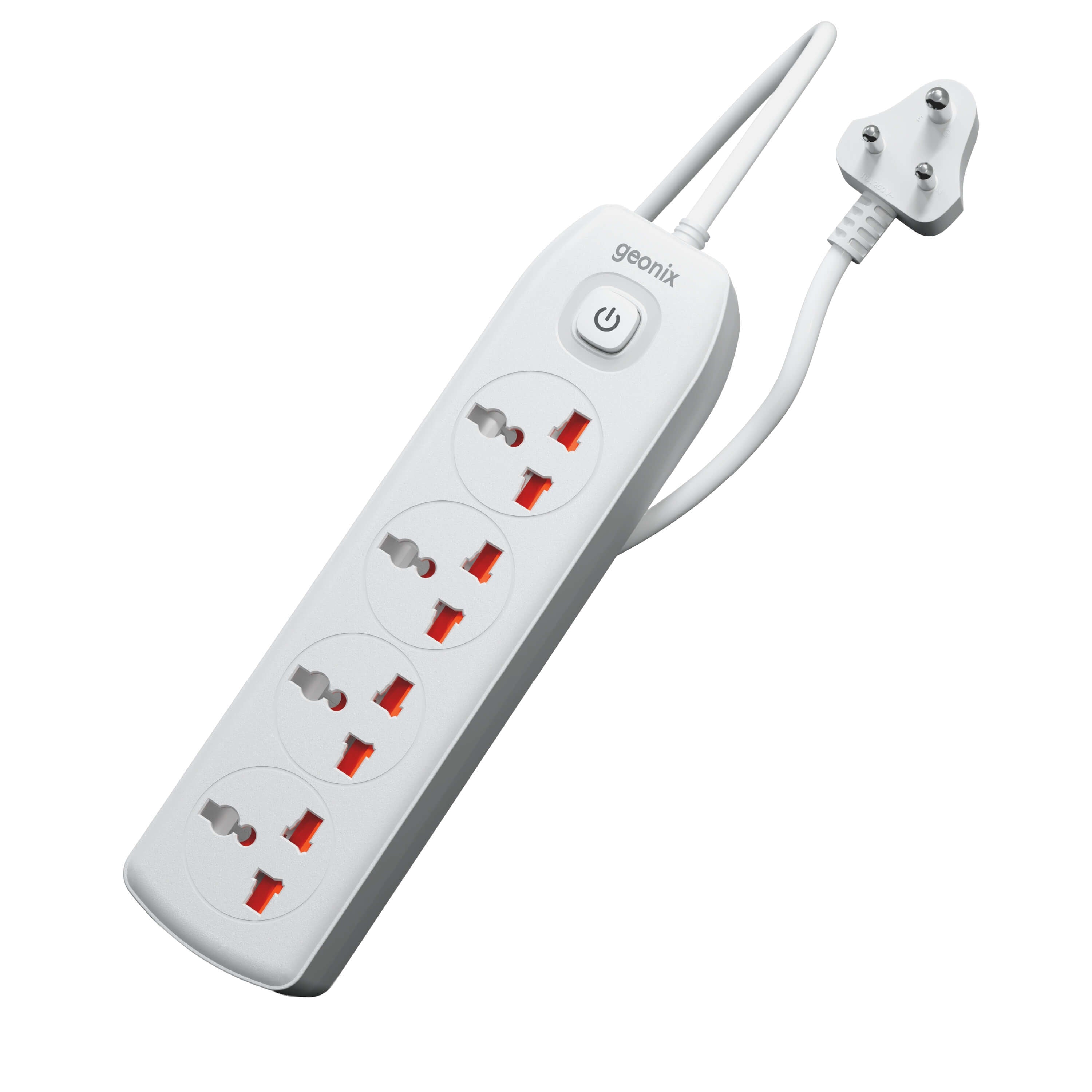 PowerSpan S4 PRO Extension Board with 4 Universal Sockets (White) – Geonix