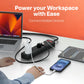 PowerSpan U3 with 3 Universal Socket & 2 USB 1 Type C Port (Black)