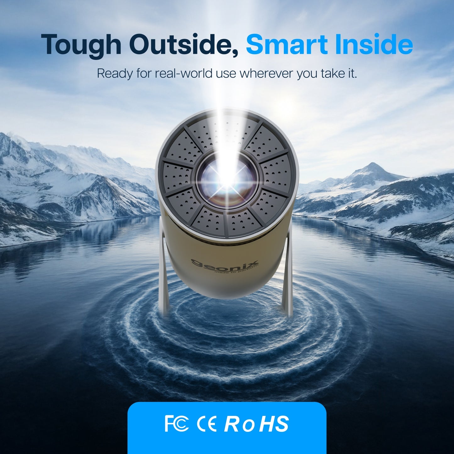 Portable Vista V2 Smart Projector 720p HD Resolution