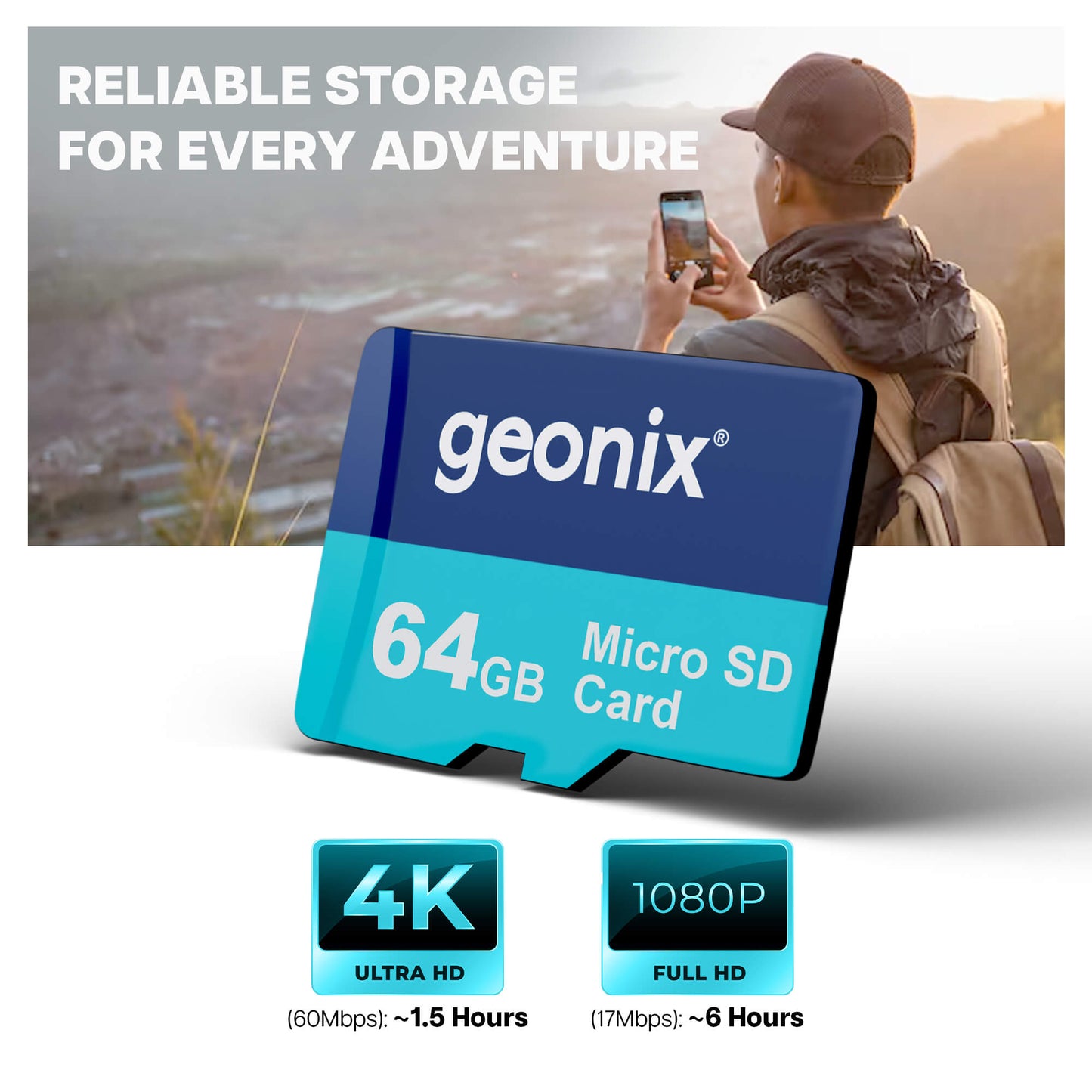 Geonix 64GB micro SD Memory Card