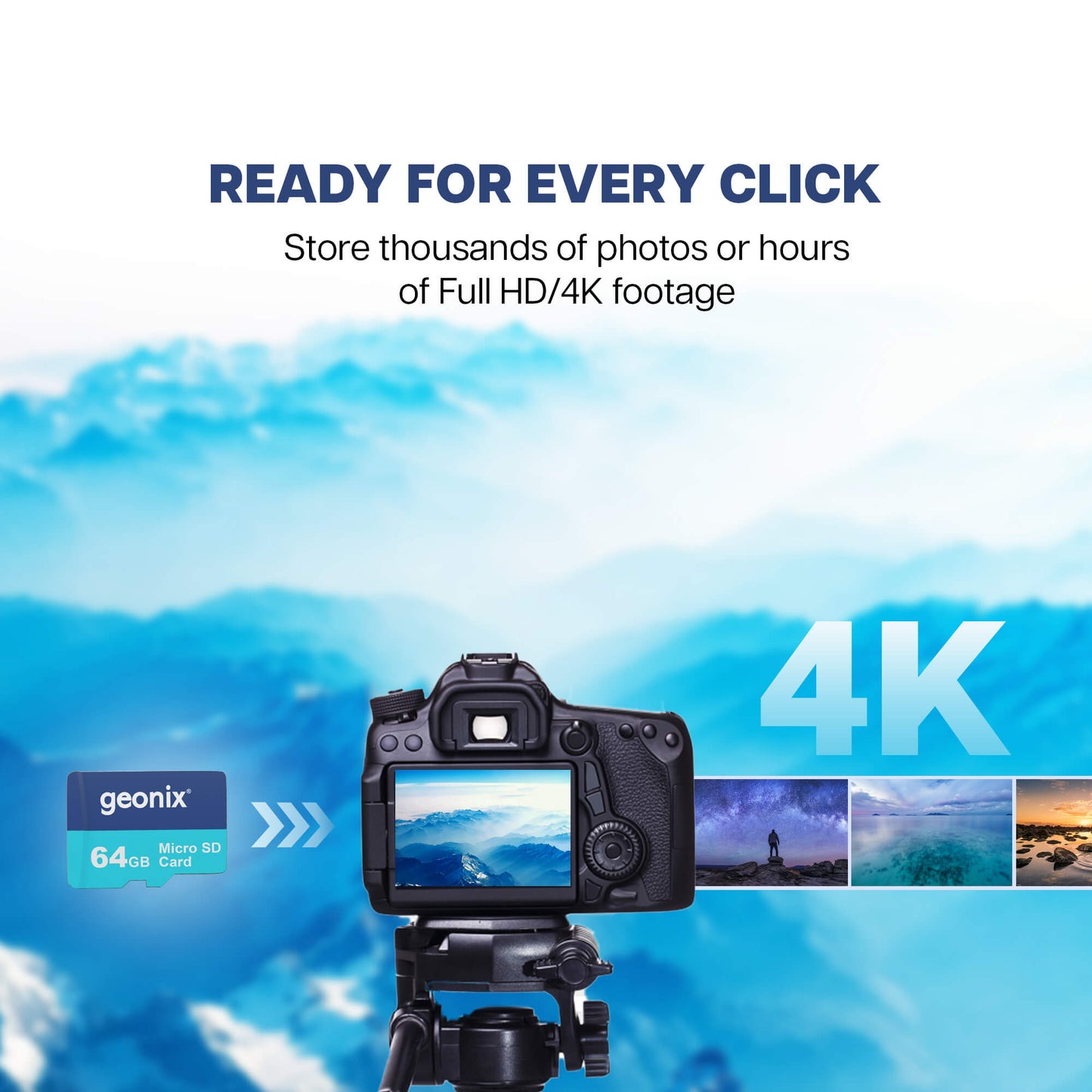 Geonix 64GB micro SD Memory Card