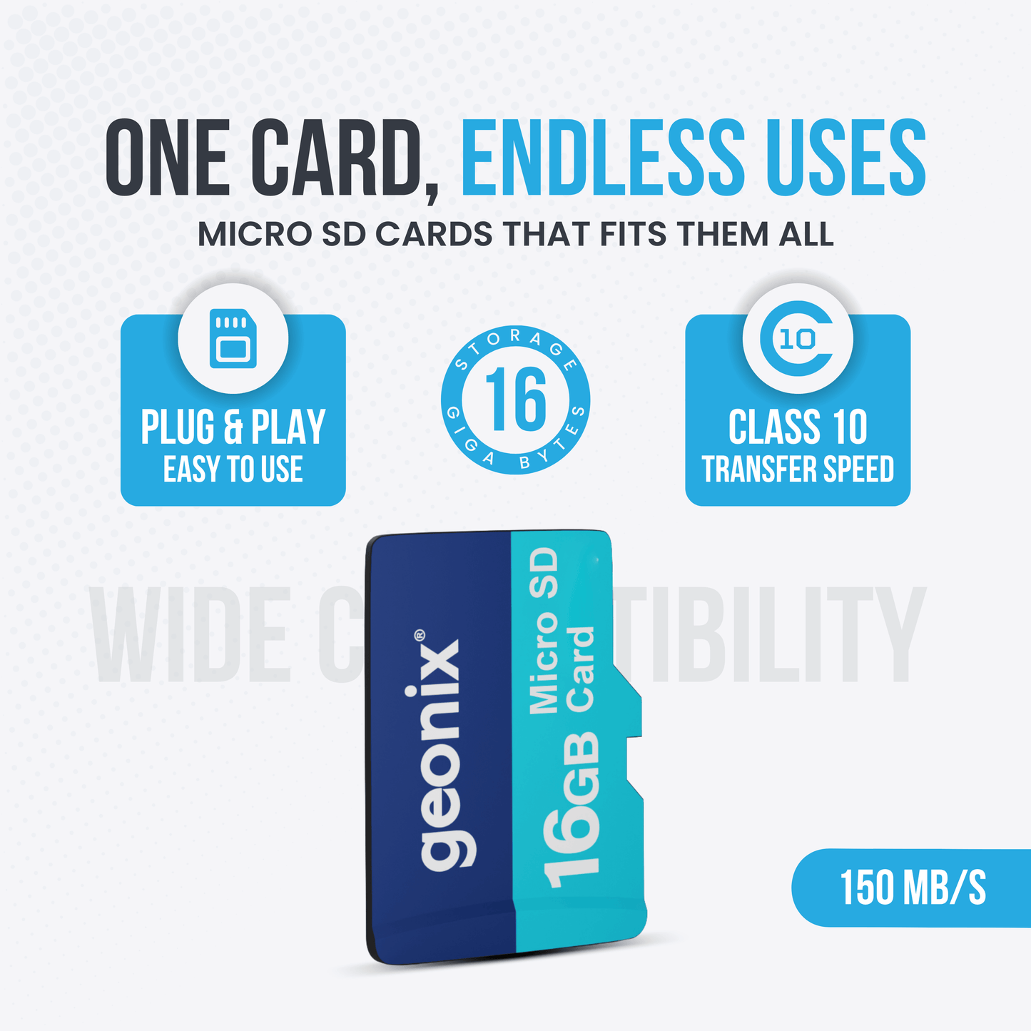 Geonix 16GB micro SD Memory Card